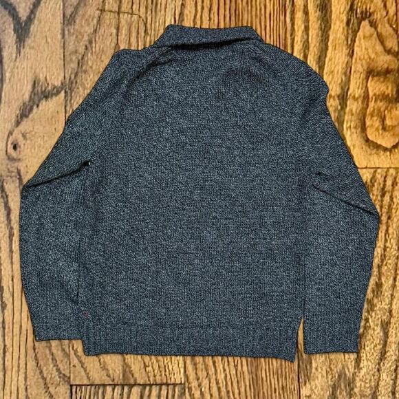 Izod Knit Festive Holiday Style Quarter Button Polo Sweater - Picture 3 of 4